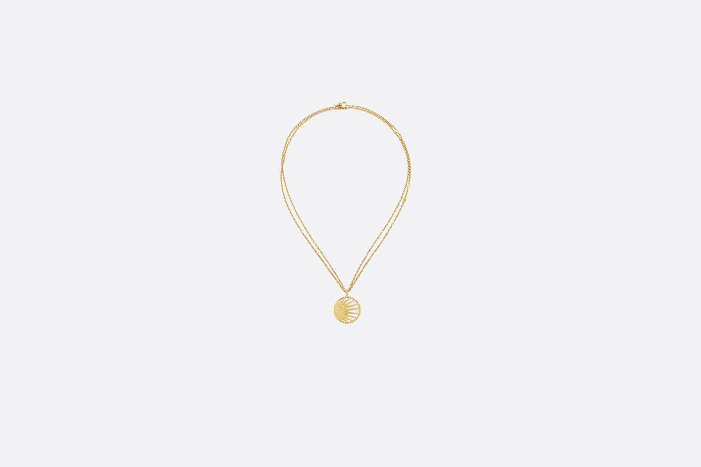 Rose Céleste Necklace • Yellow Gold, Diamonds, Mother-of-Pearl and Onyx