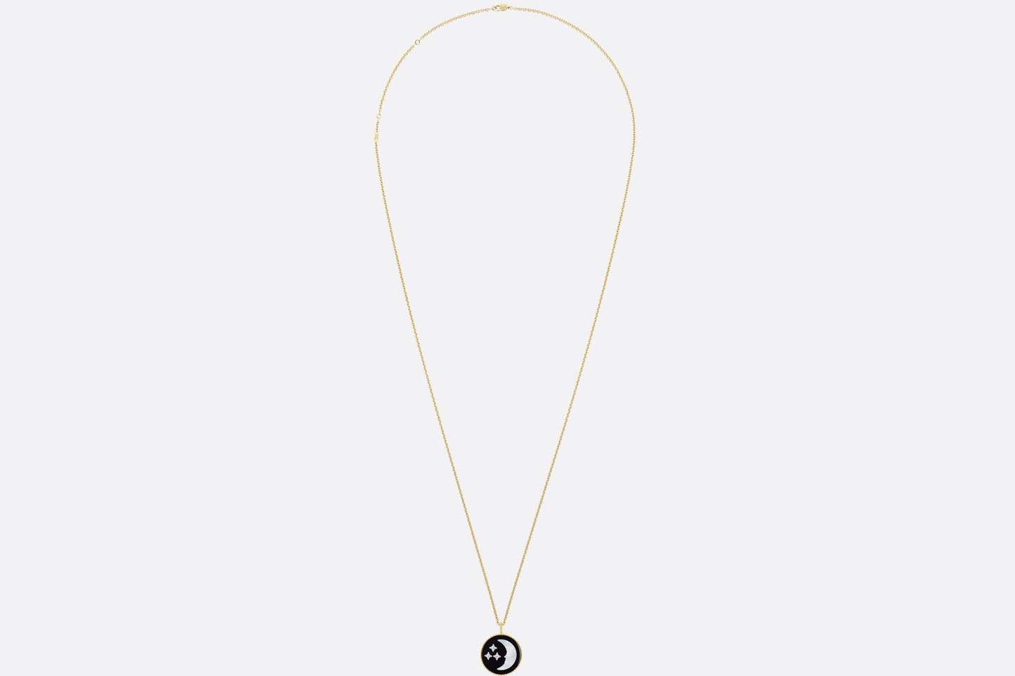Rose Céleste Necklace • Yellow Gold, Diamonds, Mother-of-Pearl and Onyx