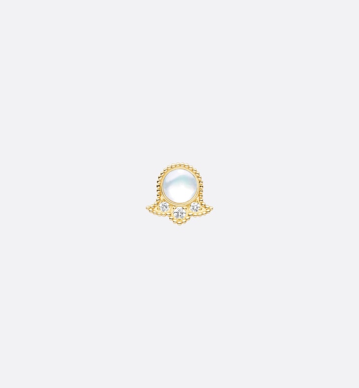 Rose Des Vents Earring • Yellow Gold, Diamonds and Mother-of-Pearl