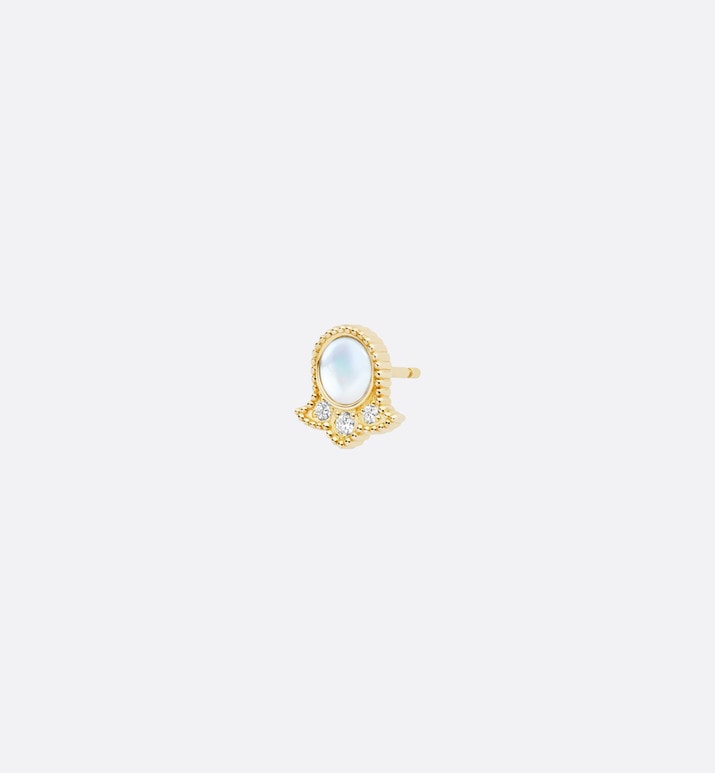 Rose Des Vents Earring • Yellow Gold, Diamonds and Mother-of-Pearl