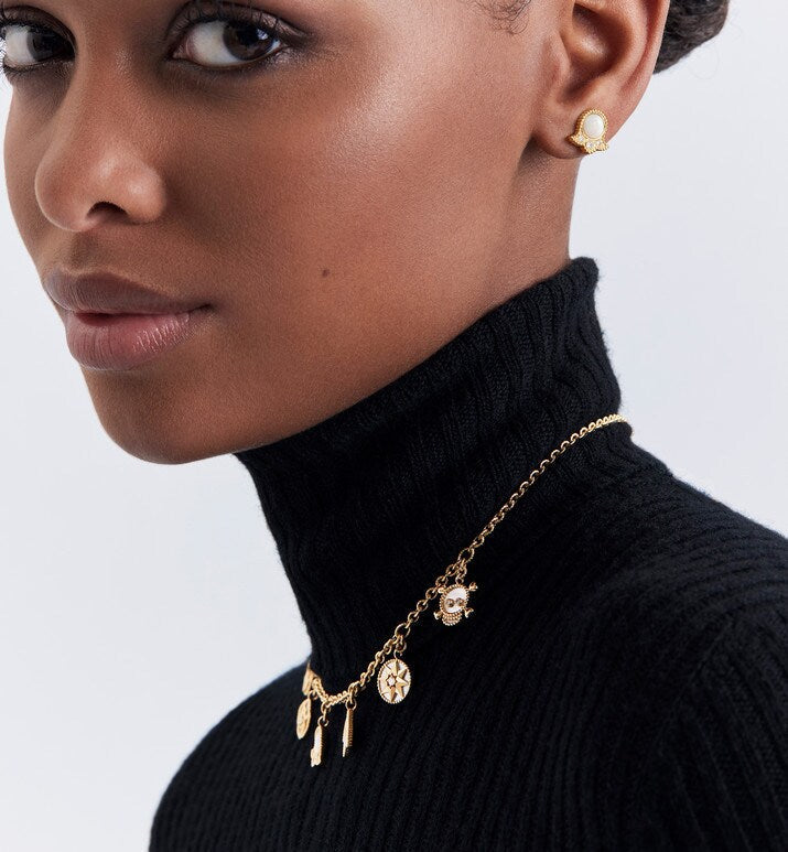 Rose Des Vents Earring • Yellow Gold, Diamonds and Mother-of-Pearl