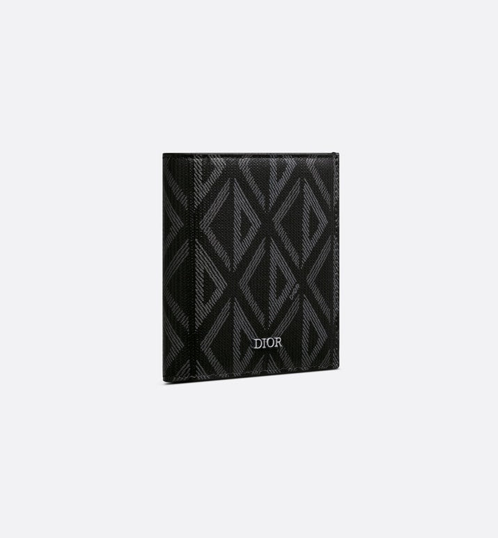Vertical Wallet • Black CD Diamond Canvas