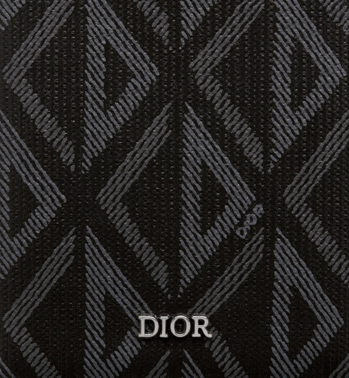 Vertical Wallet • Black CD Diamond Canvas