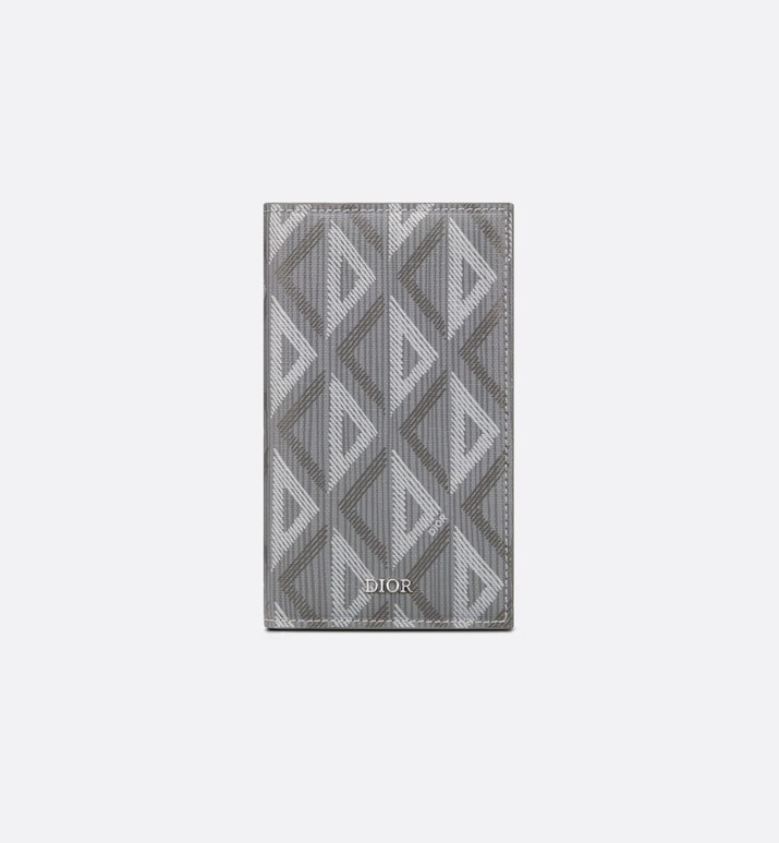 Long Bi-Fold Card Holder • Dior Gray CD Diamond Canvas