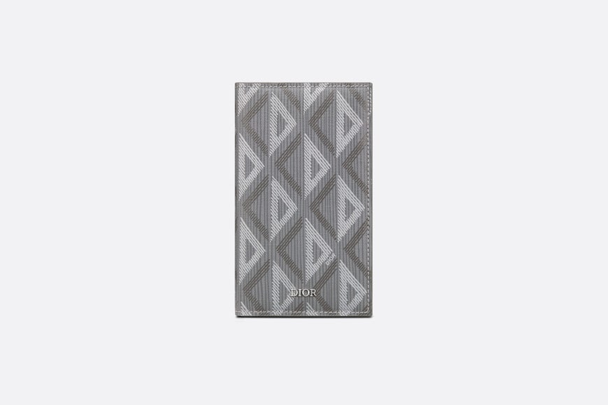 Long Bi-Fold Card Holder • Dior Gray CD Diamond Canvas