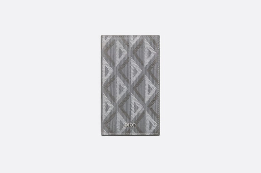 Long Bi-Fold Card Holder • Dior Gray CD Diamond Canvas