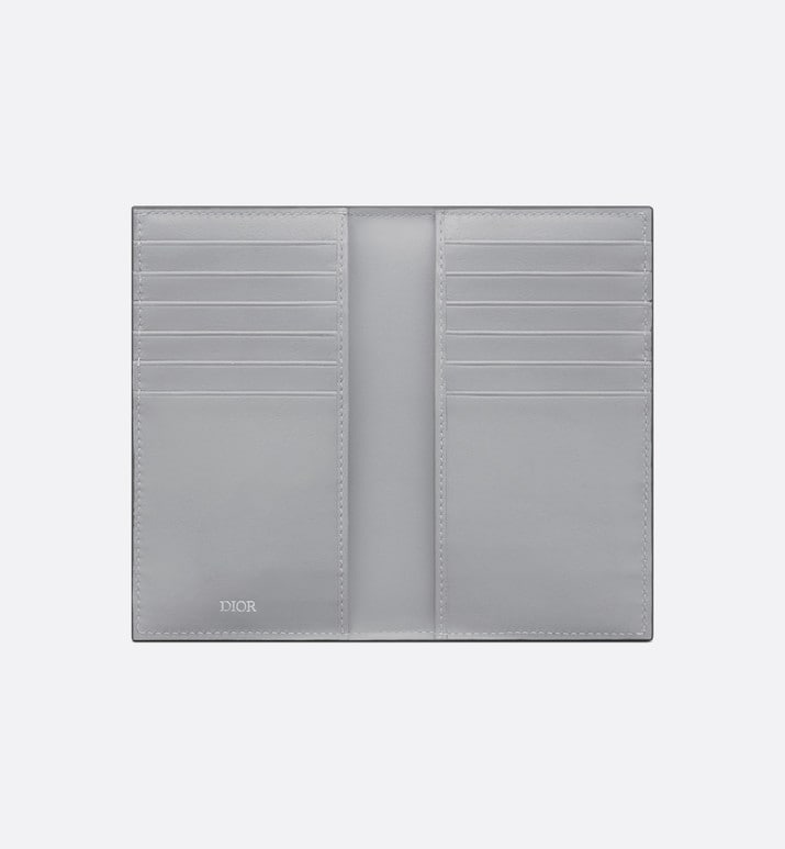 Long Bi-Fold Card Holder • Dior Gray CD Diamond Canvas