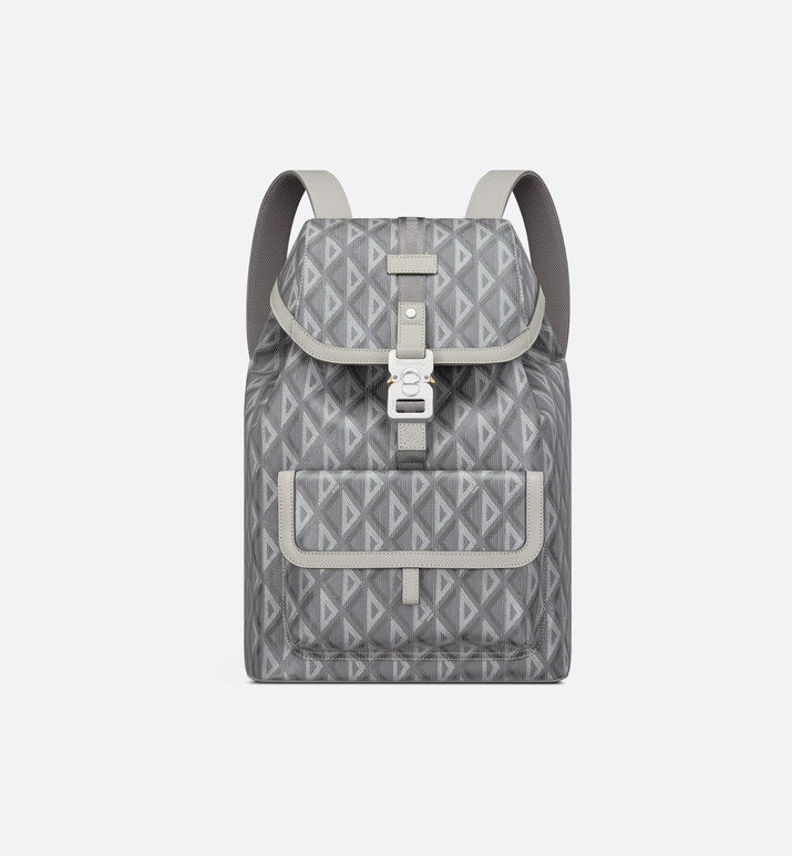 Dior Hit the Road Backpack • Dior Gray CD Diamond Canvas and Smooth Calfskin