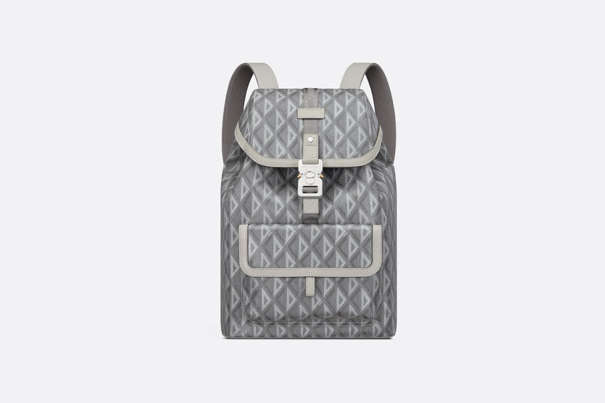 Dior Hit the Road Backpack • Dior Gray CD Diamond Canvas and Smooth Calfskin