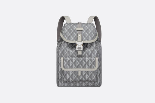 Dior Hit the Road Backpack • Dior Gray CD Diamond Canvas and Smooth Calfskin