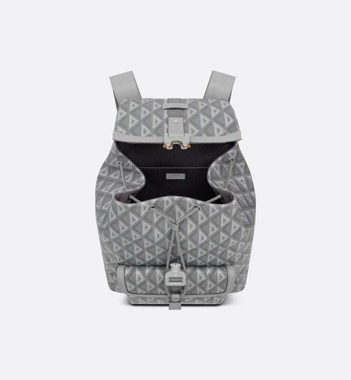 Dior Hit the Road Backpack • Dior Gray CD Diamond Canvas and Smooth Calfskin
