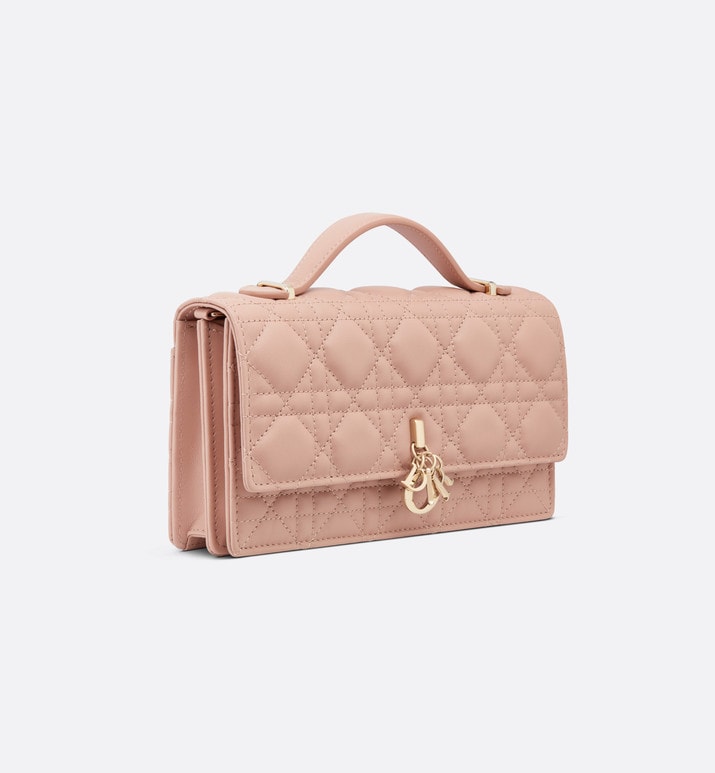 Miss Dior Mini Bag • Rose Des Vents Cannage Lambskin