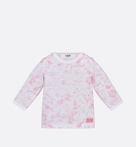 Newborn Gift Set • Ivory Cotton Jersey Printed with Pale Pink Toile de Jouy