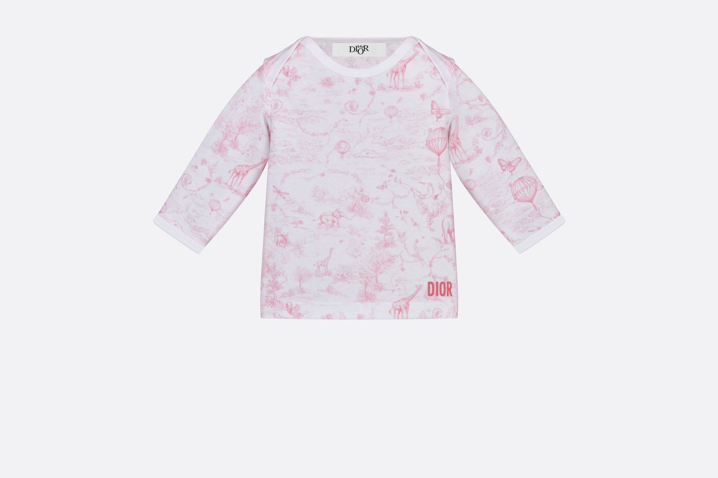 Newborn Gift Set • Ivory Cotton Jersey Printed with Pale Pink Toile de Jouy