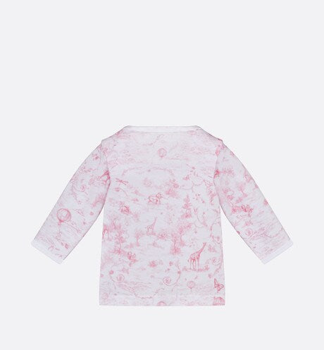 Newborn Gift Set • Ivory Cotton Jersey Printed with Pale Pink Toile de Jouy