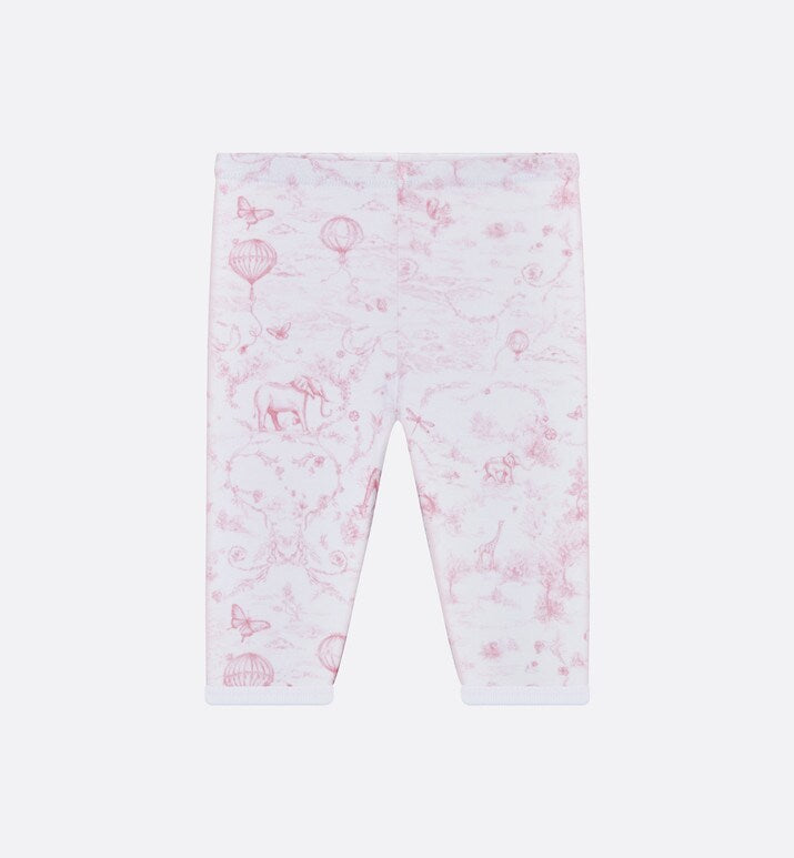 Newborn Gift Set • Ivory Cotton Jersey Printed with Pale Pink Toile de Jouy