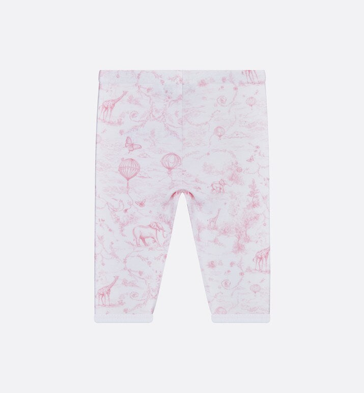 Newborn Gift Set • Ivory Cotton Jersey Printed with Pale Pink Toile de Jouy