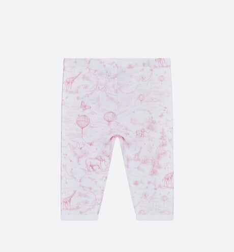 Newborn Gift Set • Ivory Cotton Jersey Printed with Pale Pink Toile de Jouy