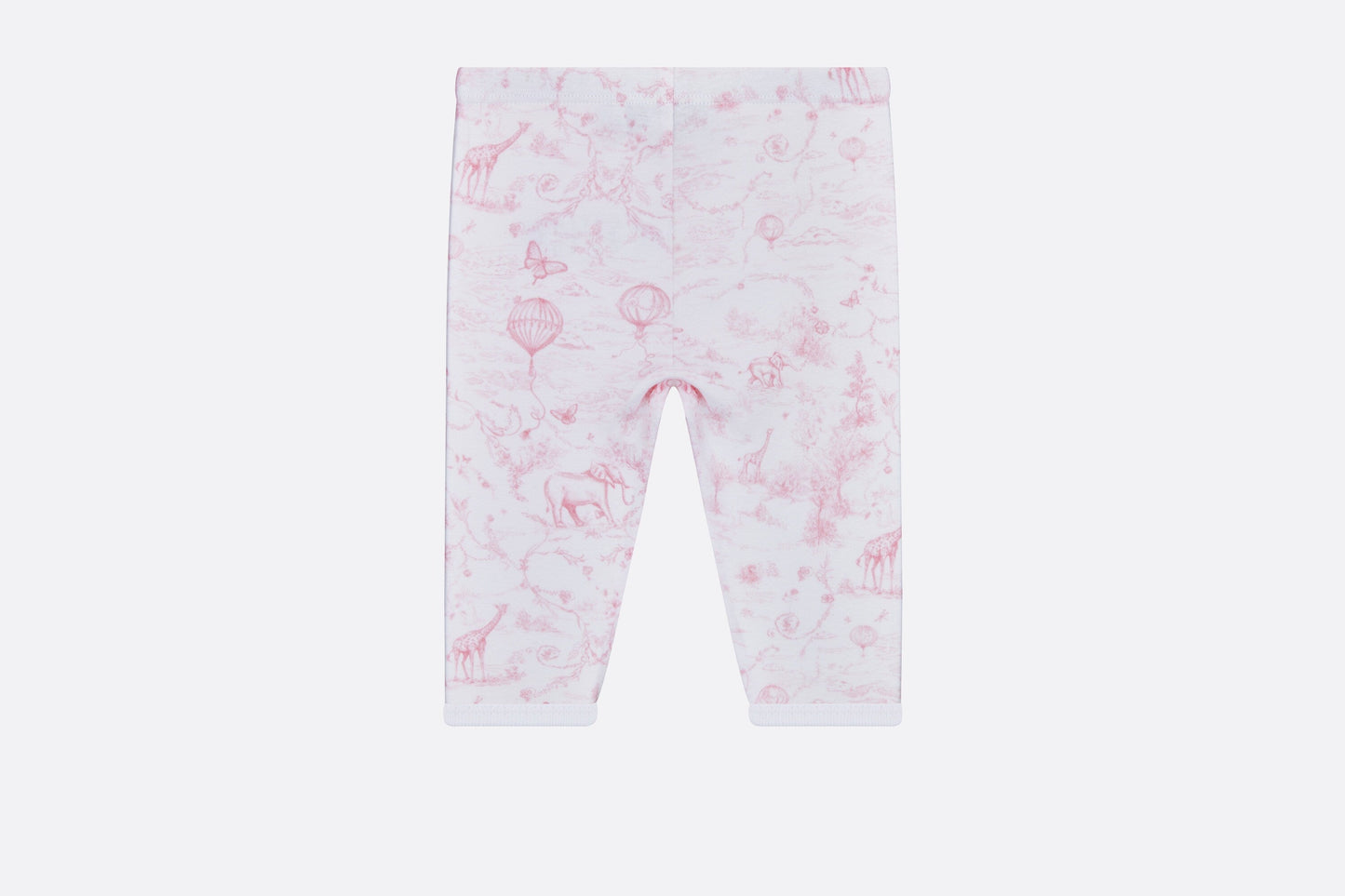 Newborn Gift Set • Ivory Cotton Jersey Printed with Pale Pink Toile de Jouy