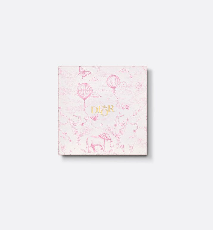 Newborn Gift Set • Ivory Cotton Jersey Printed with Pale Pink Toile de Jouy