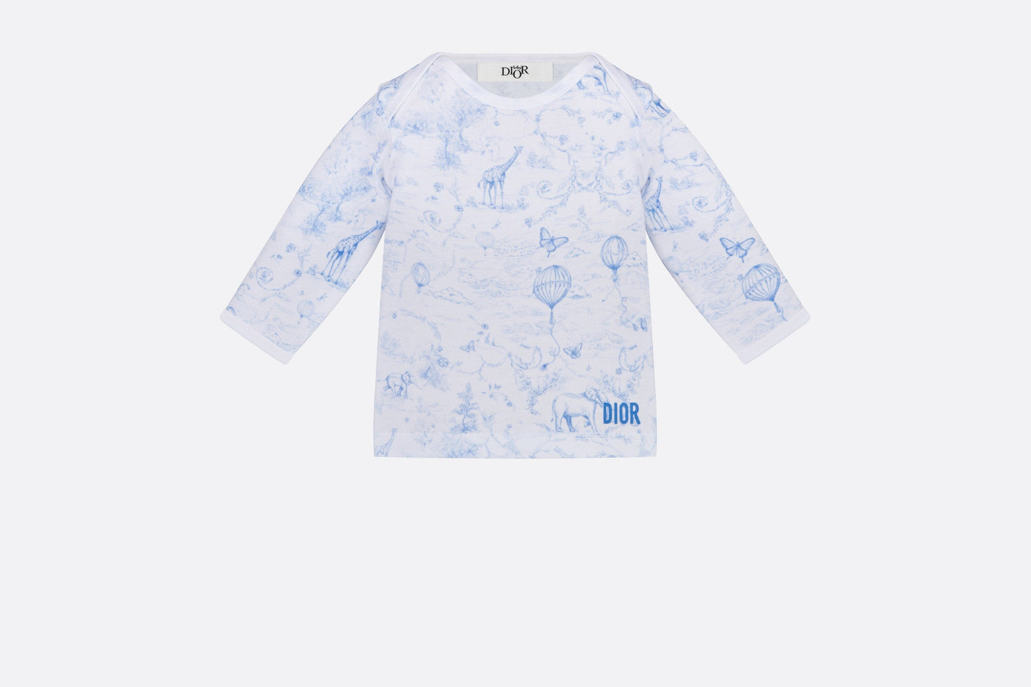 Newborn Gift Set • Ivory Cotton Jersey Printed with Sky Blue Toile de Jouy