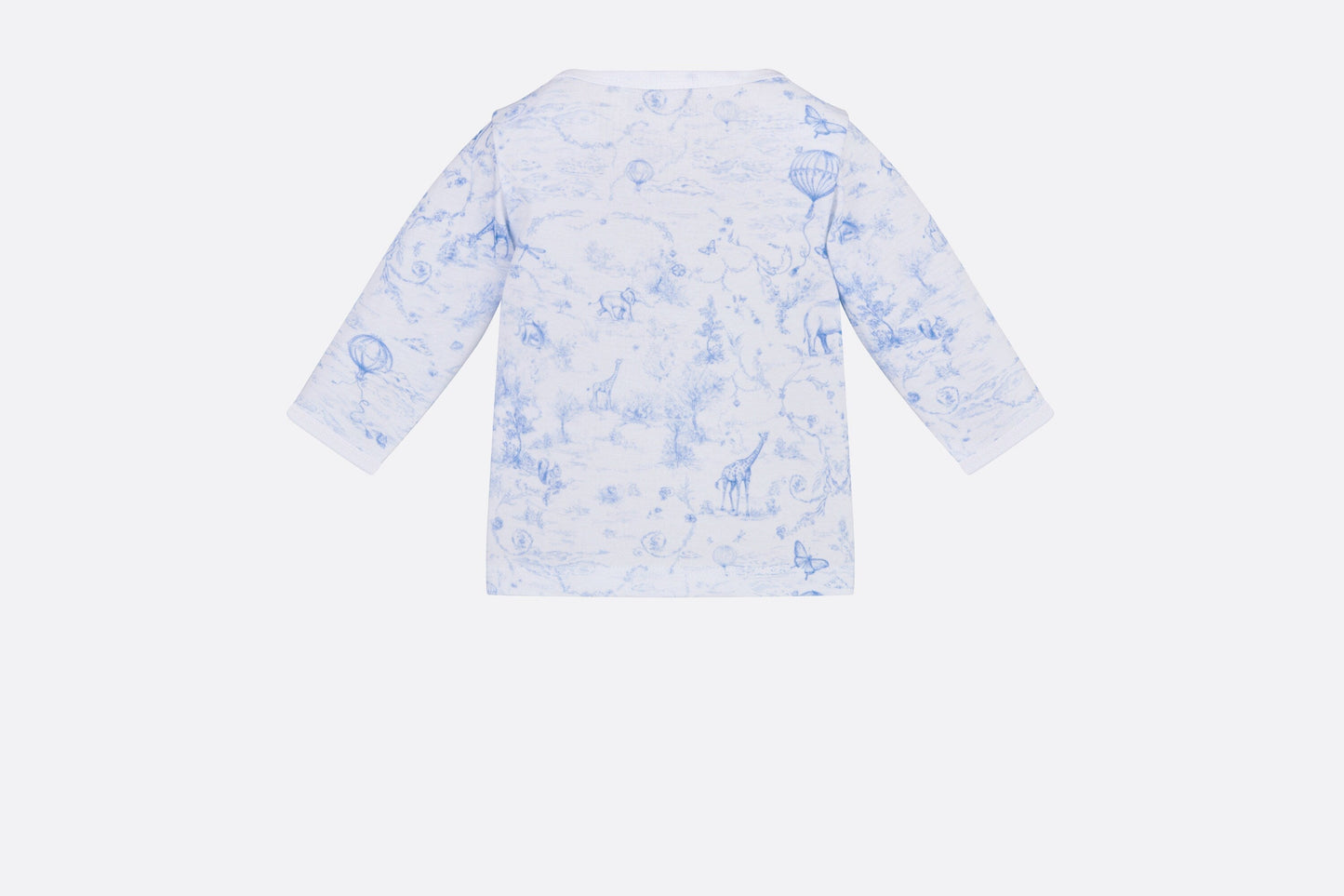 Newborn Gift Set • Ivory Cotton Jersey Printed with Sky Blue Toile de Jouy