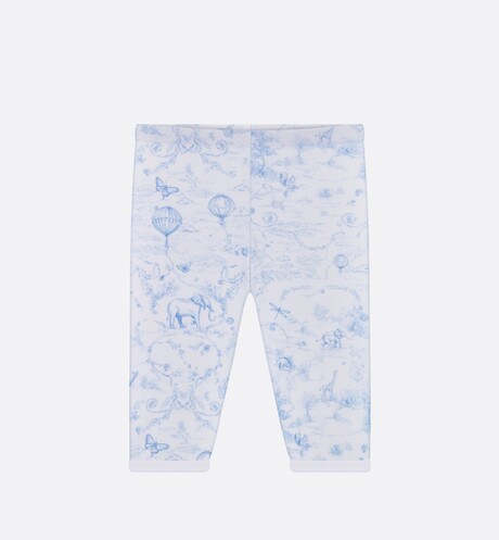 Newborn Gift Set • Ivory Cotton Jersey Printed with Sky Blue Toile de Jouy