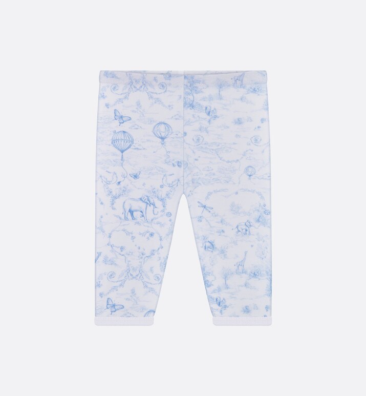 Newborn Gift Set • Ivory Cotton Jersey Printed with Sky Blue Toile de Jouy