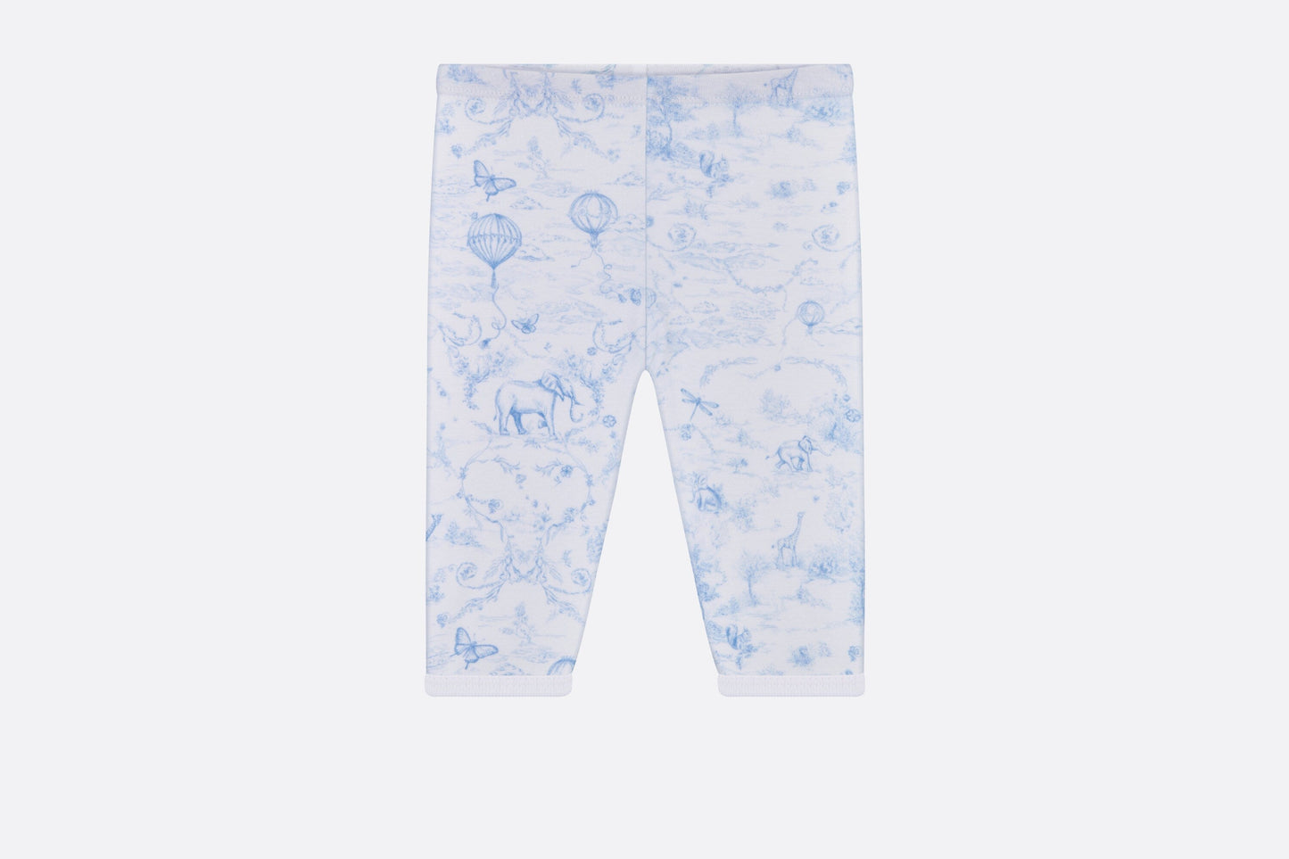 Newborn Gift Set • Ivory Cotton Jersey Printed with Sky Blue Toile de Jouy