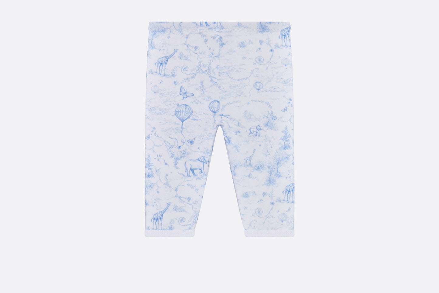 Newborn Gift Set • Ivory Cotton Jersey Printed with Sky Blue Toile de Jouy