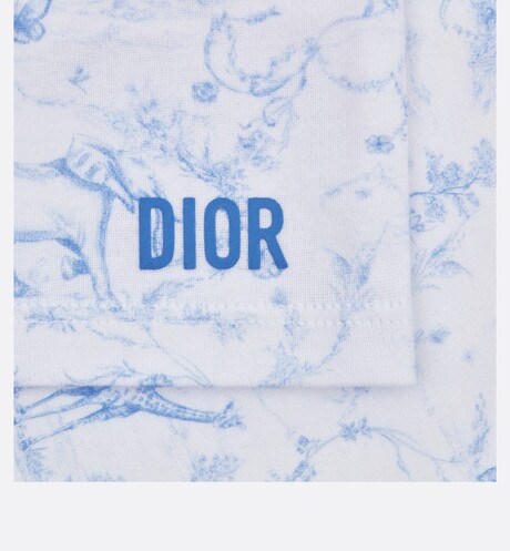 Newborn Gift Set • Ivory Cotton Jersey Printed with Sky Blue Toile de Jouy