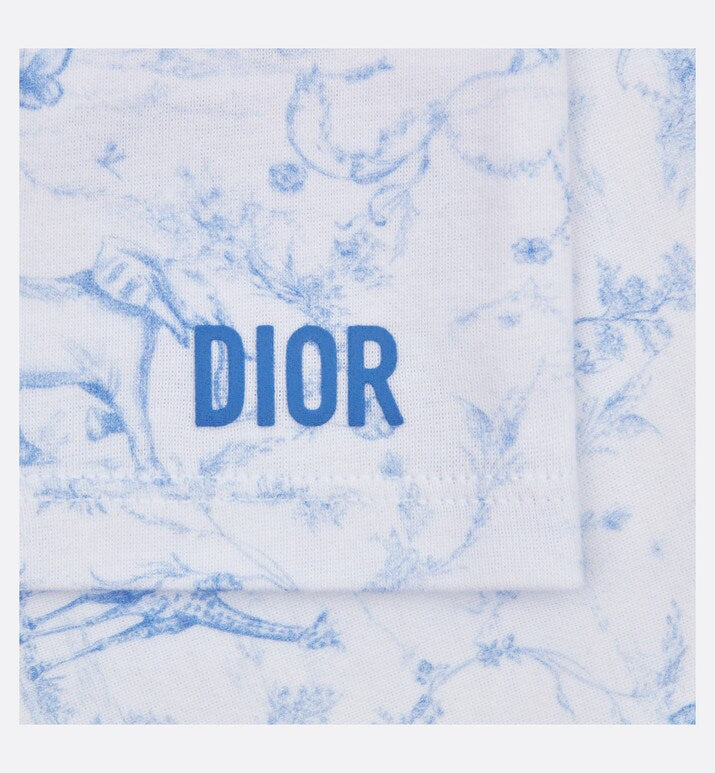 Newborn Gift Set • Ivory Cotton Jersey Printed with Sky Blue Toile de Jouy