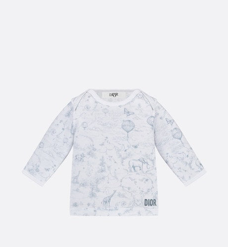 Newborn Gift Set • Ivory Cotton Jersey Printed with Light Gray Toile de Jouy