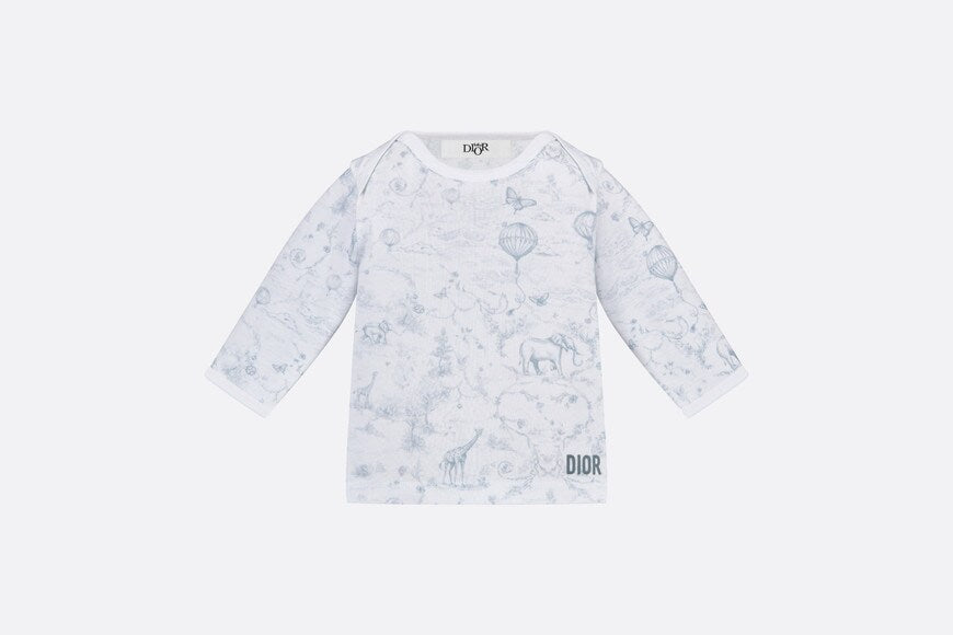 Newborn Gift Set • Ivory Cotton Jersey Printed with Light Gray Toile de Jouy