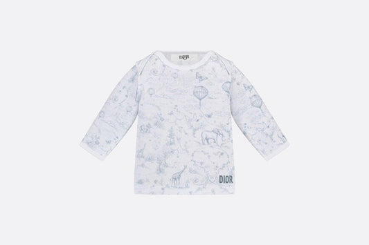 Newborn Gift Set • Ivory Cotton Jersey Printed with Light Gray Toile de Jouy