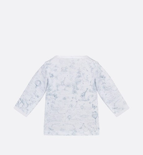 Newborn Gift Set • Ivory Cotton Jersey Printed with Light Gray Toile de Jouy