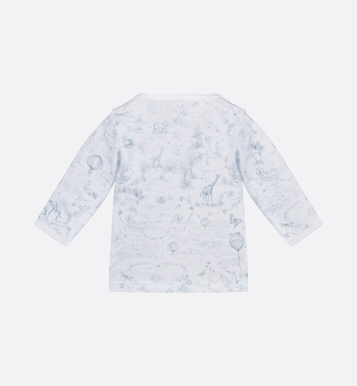 Newborn Gift Set • Ivory Cotton Jersey Printed with Light Gray Toile de Jouy