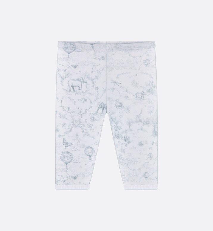 Newborn Gift Set • Ivory Cotton Jersey Printed with Light Gray Toile de Jouy