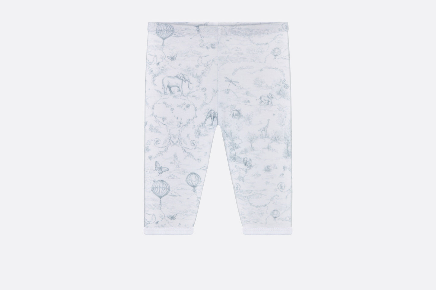 Newborn Gift Set • Ivory Cotton Jersey Printed with Light Gray Toile de Jouy