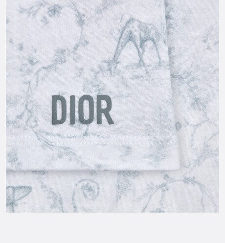 Newborn Gift Set • Ivory Cotton Jersey Printed with Light Gray Toile de Jouy