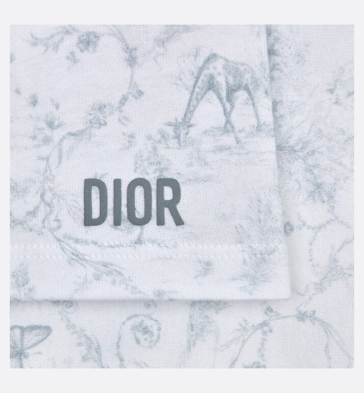 Newborn Gift Set • Ivory Cotton Jersey Printed with Light Gray Toile de Jouy