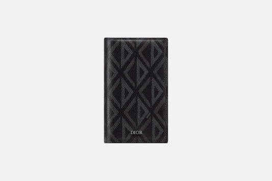 Long Bi-Fold Card Holder • Black CD Diamond Canvas