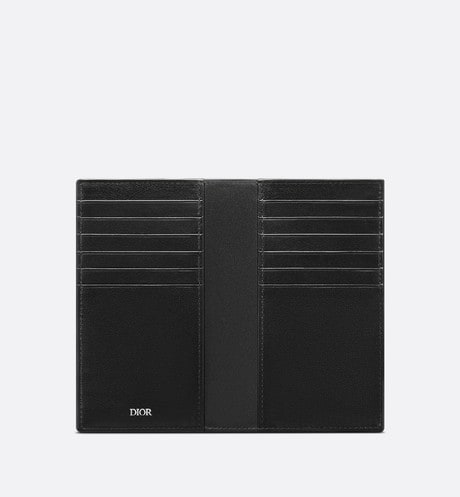 Long Bi-Fold Card Holder • Black CD Diamond Canvas