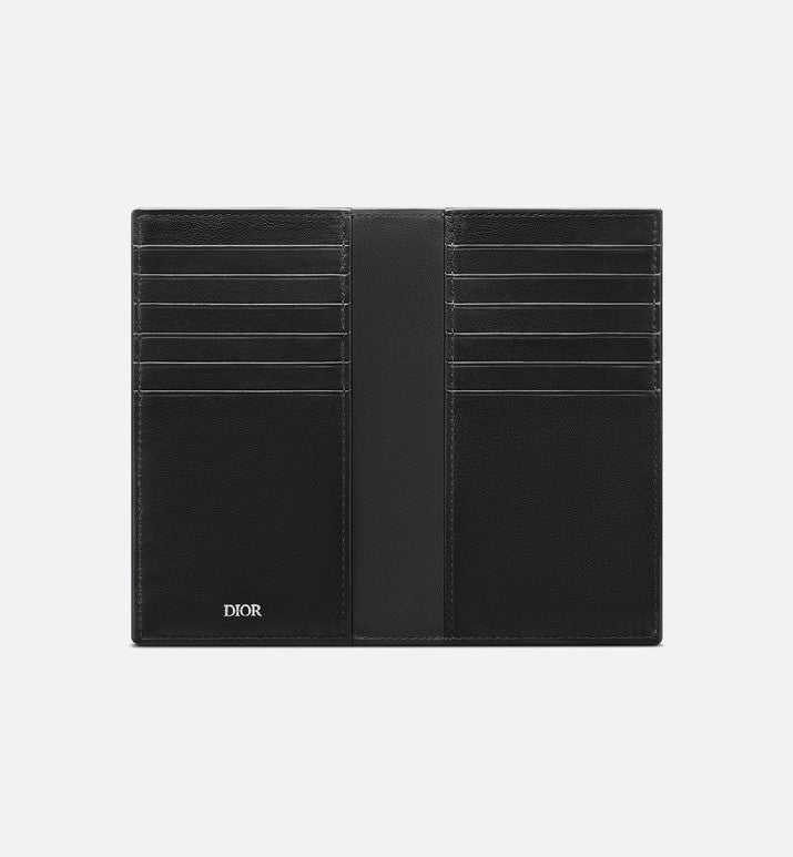 Long Bi-Fold Card Holder • Black CD Diamond Canvas