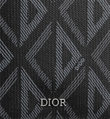 Long Bi-Fold Card Holder • Black CD Diamond Canvas