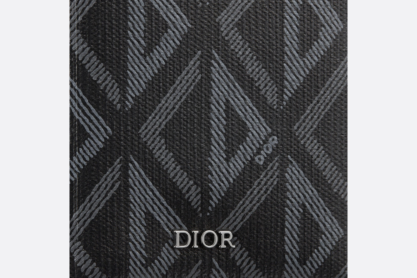 Long Bi-Fold Card Holder • Black CD Diamond Canvas