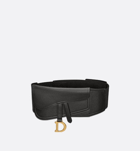 Saddle Belt • Black Smooth Calfskin, 13.5 CM