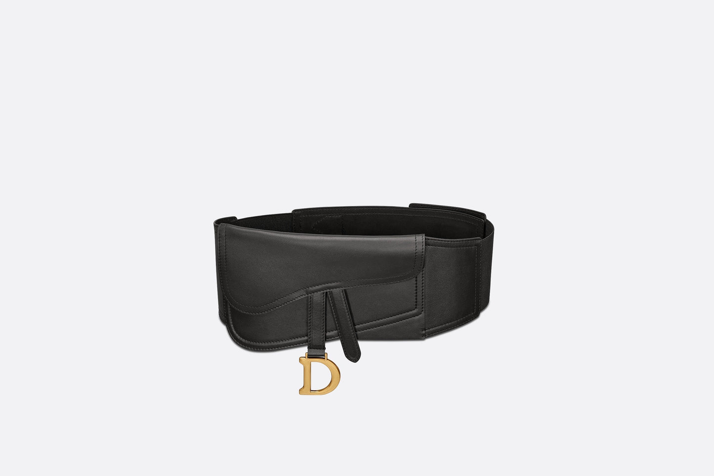 Saddle Belt • Black Smooth Calfskin, 13.5 CM