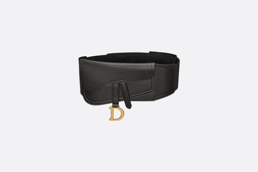 Saddle Belt • Black Smooth Calfskin, 13.5 CM