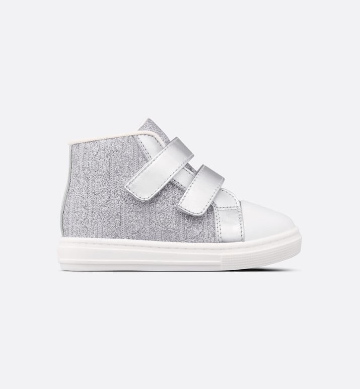 B23 Baby High-Top Sneaker • Silver-Tone Dior Oblique Technical Fabric